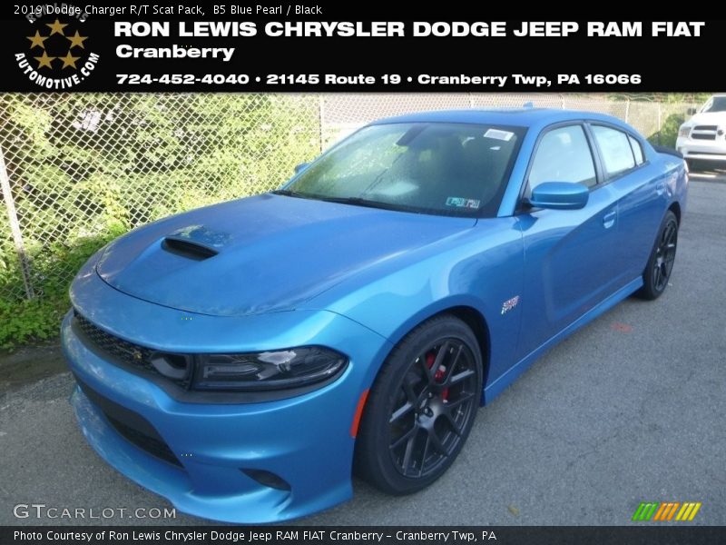 B5 Blue Pearl / Black 2019 Dodge Charger R/T Scat Pack