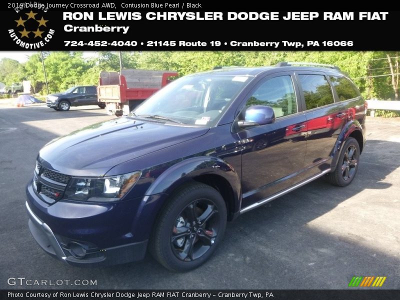 Contusion Blue Pearl / Black 2019 Dodge Journey Crossroad AWD