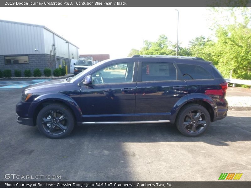 Contusion Blue Pearl / Black 2019 Dodge Journey Crossroad AWD