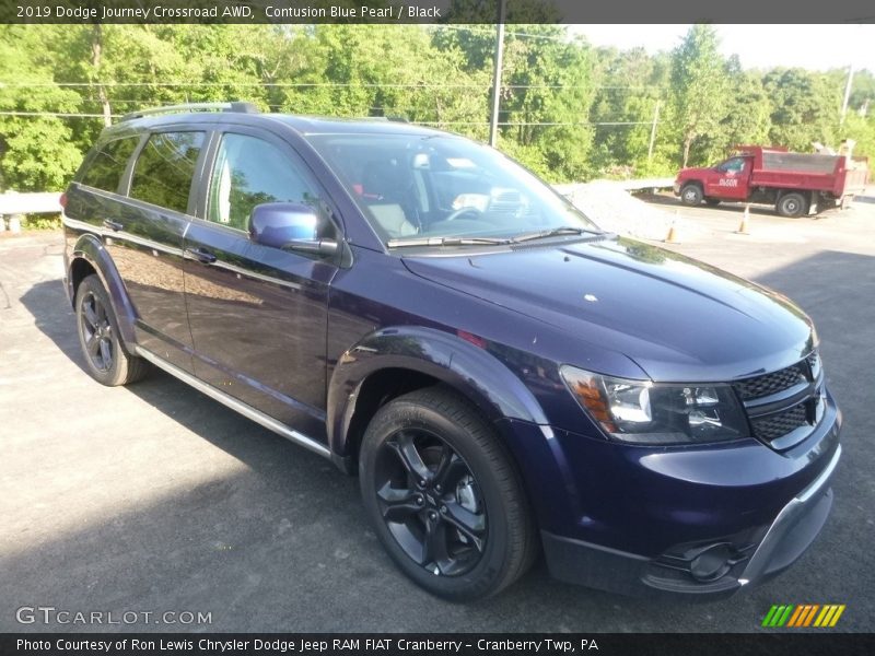 Contusion Blue Pearl / Black 2019 Dodge Journey Crossroad AWD
