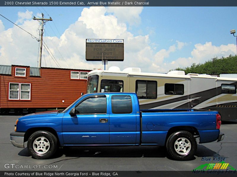 Arrival Blue Metallic / Dark Charcoal 2003 Chevrolet Silverado 1500 Extended Cab