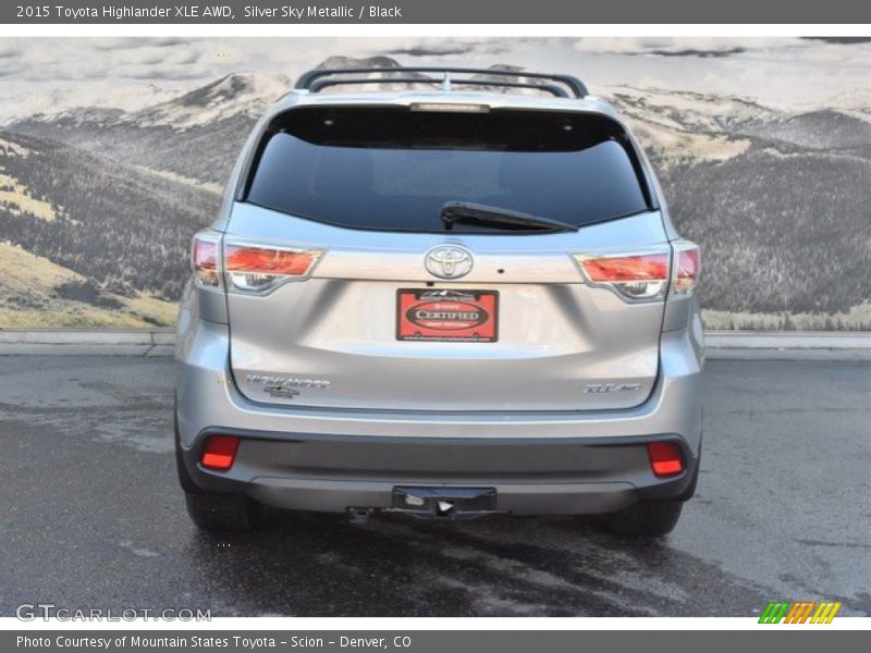 Silver Sky Metallic / Black 2015 Toyota Highlander XLE AWD