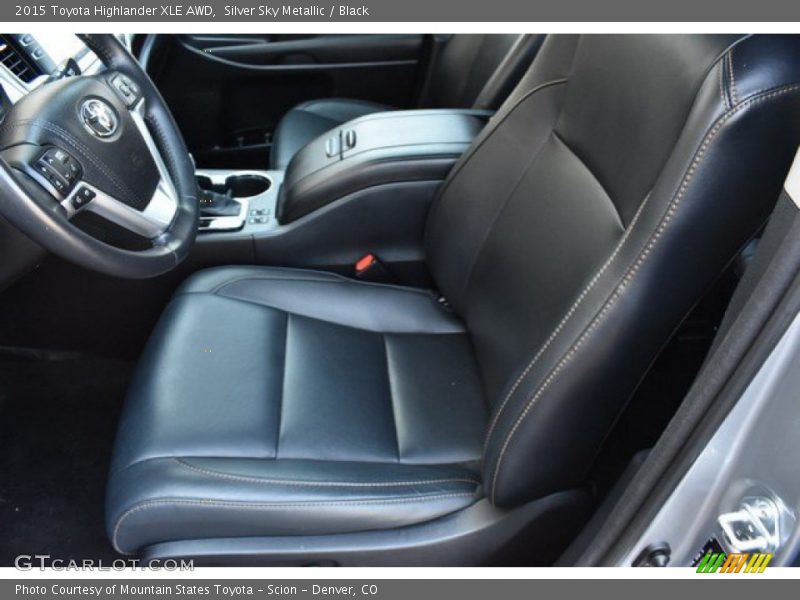 Silver Sky Metallic / Black 2015 Toyota Highlander XLE AWD