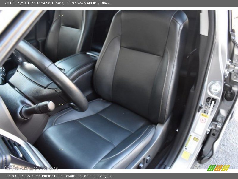 Silver Sky Metallic / Black 2015 Toyota Highlander XLE AWD