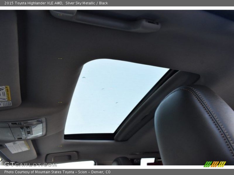 Silver Sky Metallic / Black 2015 Toyota Highlander XLE AWD
