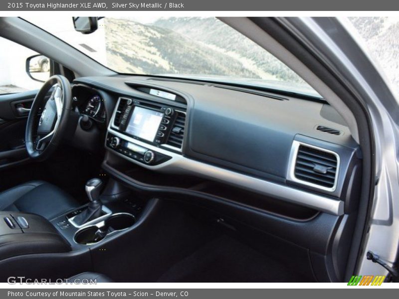 Silver Sky Metallic / Black 2015 Toyota Highlander XLE AWD