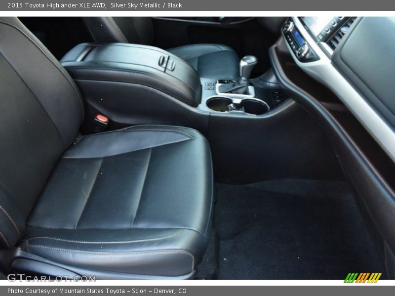 Silver Sky Metallic / Black 2015 Toyota Highlander XLE AWD