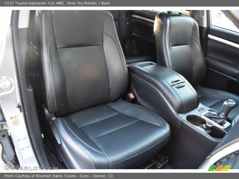 Silver Sky Metallic / Black 2015 Toyota Highlander XLE AWD