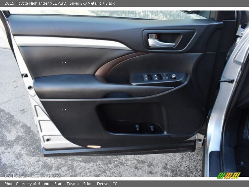 Silver Sky Metallic / Black 2015 Toyota Highlander XLE AWD