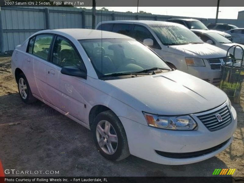 Polar White / Tan 2007 Saturn ION 2 Sedan