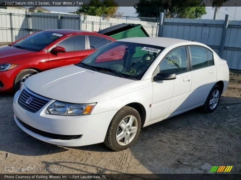 Polar White / Tan 2007 Saturn ION 2 Sedan