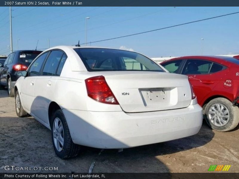 Polar White / Tan 2007 Saturn ION 2 Sedan