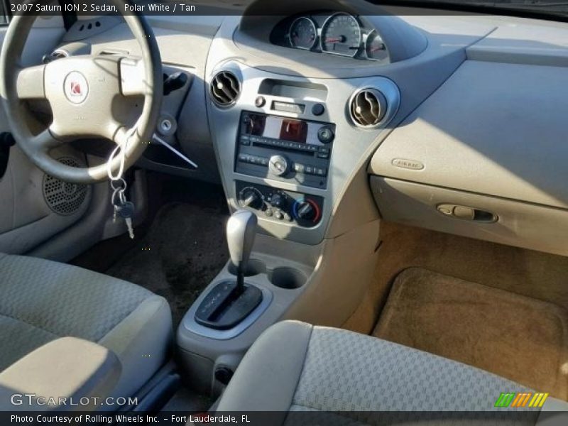 Polar White / Tan 2007 Saturn ION 2 Sedan