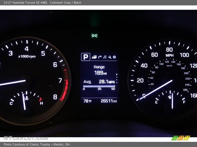 Coliseum Gray / Black 2017 Hyundai Tucson SE AWD