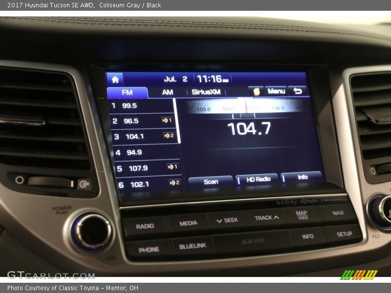 Coliseum Gray / Black 2017 Hyundai Tucson SE AWD