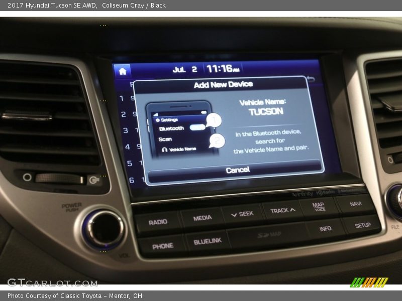 Coliseum Gray / Black 2017 Hyundai Tucson SE AWD
