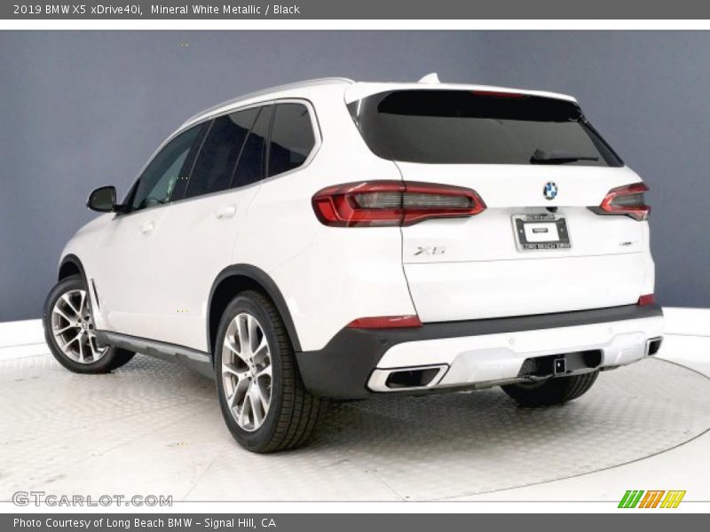 Mineral White Metallic / Black 2019 BMW X5 xDrive40i