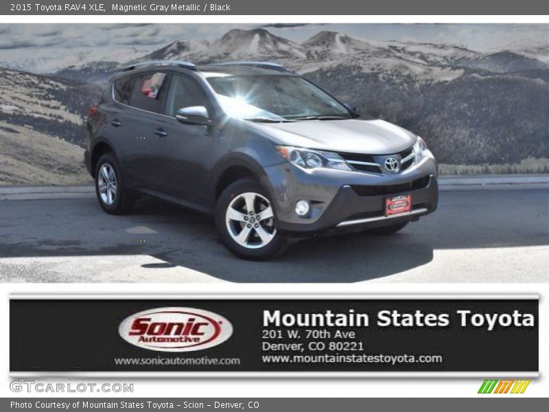 Magnetic Gray Metallic / Black 2015 Toyota RAV4 XLE