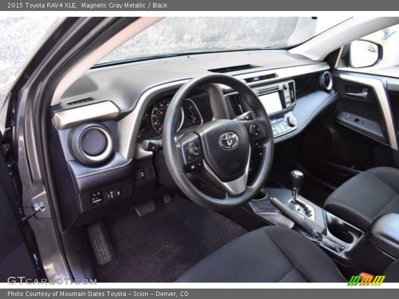 Magnetic Gray Metallic / Black 2015 Toyota RAV4 XLE