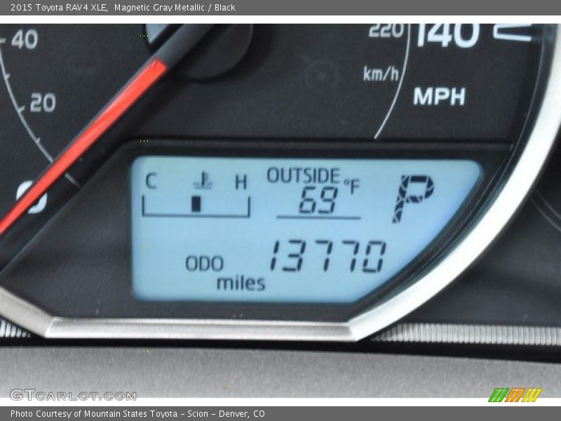 Magnetic Gray Metallic / Black 2015 Toyota RAV4 XLE