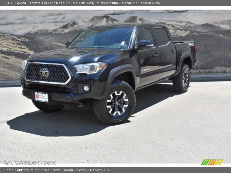 Midnight Black Metallic / Cement Gray 2018 Toyota Tacoma TRD Off Road Double Cab 4x4