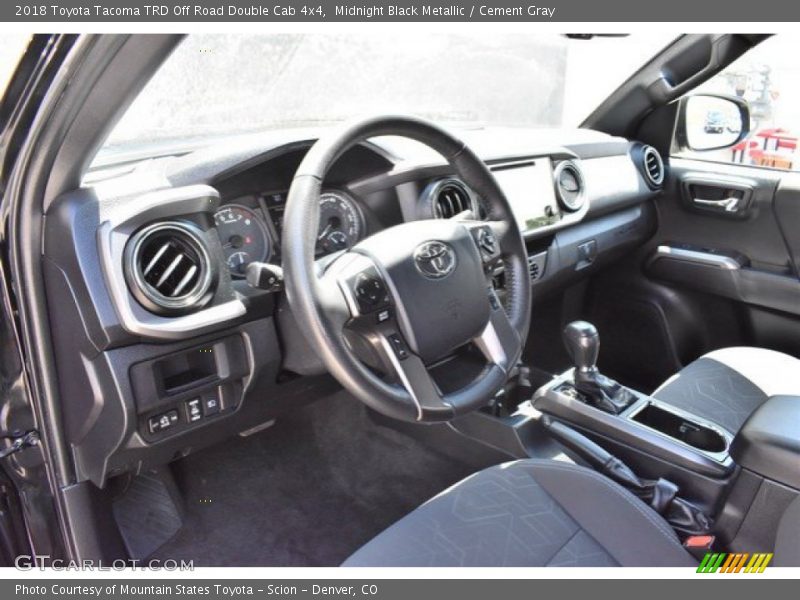 Midnight Black Metallic / Cement Gray 2018 Toyota Tacoma TRD Off Road Double Cab 4x4
