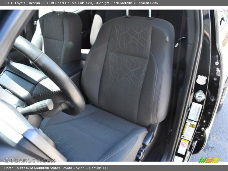 Midnight Black Metallic / Cement Gray 2018 Toyota Tacoma TRD Off Road Double Cab 4x4