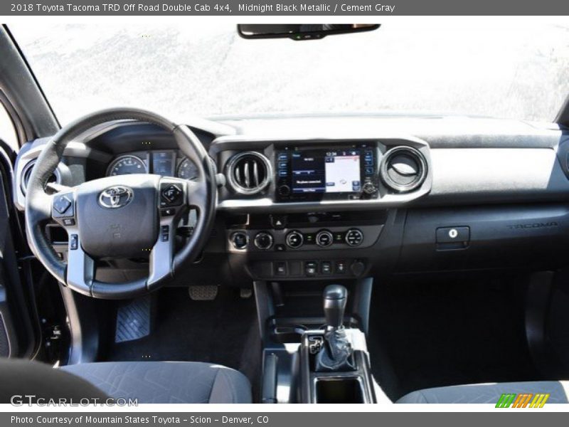 Midnight Black Metallic / Cement Gray 2018 Toyota Tacoma TRD Off Road Double Cab 4x4