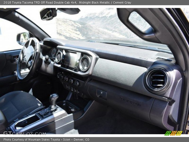 Midnight Black Metallic / Cement Gray 2018 Toyota Tacoma TRD Off Road Double Cab 4x4