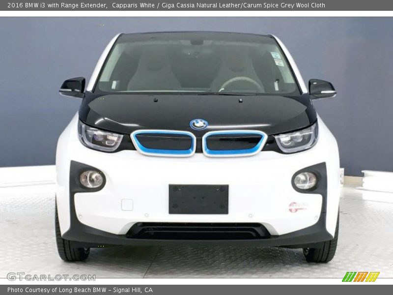 Capparis White / Giga Cassia Natural Leather/Carum Spice Grey Wool Cloth 2016 BMW i3 with Range Extender