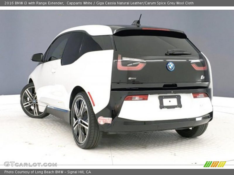 Capparis White / Giga Cassia Natural Leather/Carum Spice Grey Wool Cloth 2016 BMW i3 with Range Extender