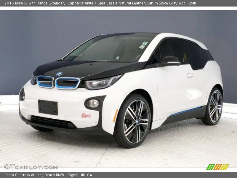 Capparis White / Giga Cassia Natural Leather/Carum Spice Grey Wool Cloth 2016 BMW i3 with Range Extender