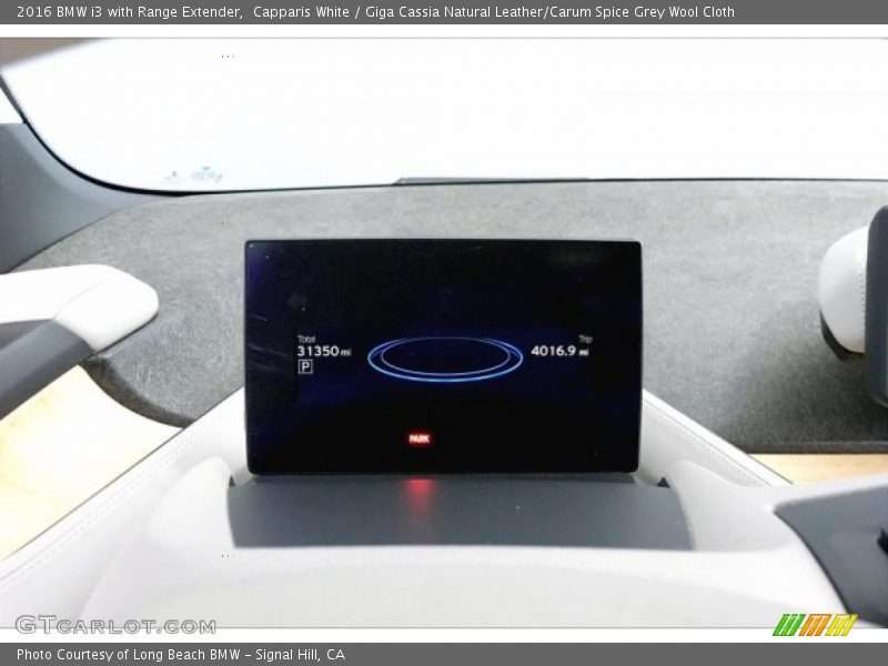 Capparis White / Giga Cassia Natural Leather/Carum Spice Grey Wool Cloth 2016 BMW i3 with Range Extender