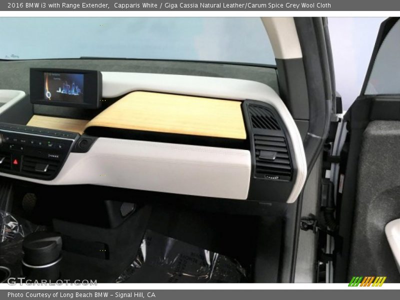 Capparis White / Giga Cassia Natural Leather/Carum Spice Grey Wool Cloth 2016 BMW i3 with Range Extender