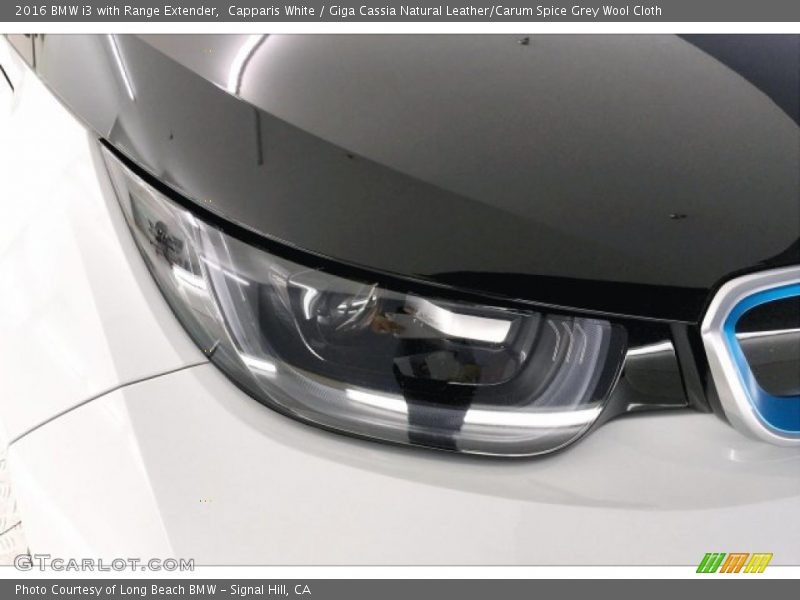 Capparis White / Giga Cassia Natural Leather/Carum Spice Grey Wool Cloth 2016 BMW i3 with Range Extender