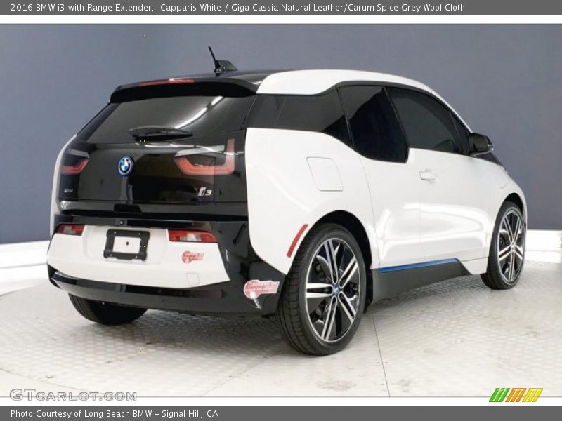 Capparis White / Giga Cassia Natural Leather/Carum Spice Grey Wool Cloth 2016 BMW i3 with Range Extender