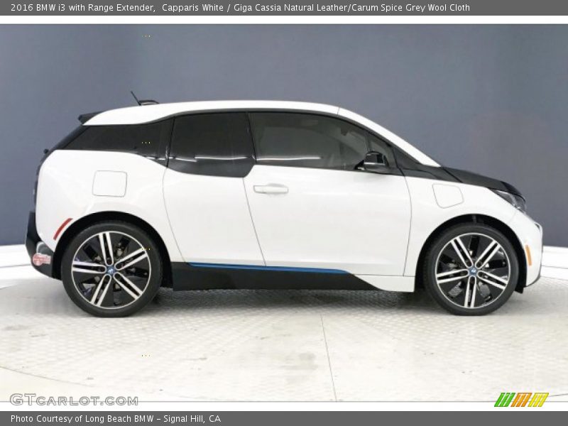 Capparis White / Giga Cassia Natural Leather/Carum Spice Grey Wool Cloth 2016 BMW i3 with Range Extender