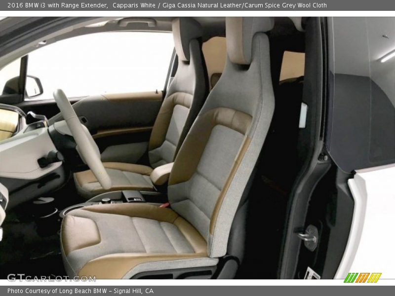 Capparis White / Giga Cassia Natural Leather/Carum Spice Grey Wool Cloth 2016 BMW i3 with Range Extender