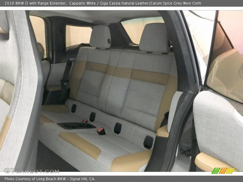 Capparis White / Giga Cassia Natural Leather/Carum Spice Grey Wool Cloth 2016 BMW i3 with Range Extender