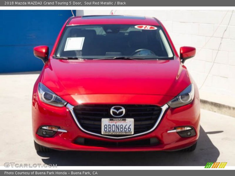 Soul Red Metallic / Black 2018 Mazda MAZDA3 Grand Touring 5 Door