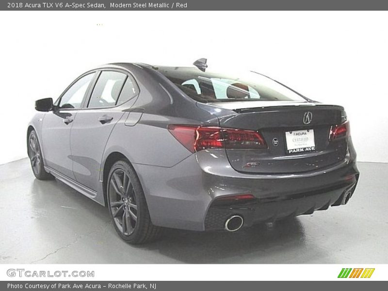 Modern Steel Metallic / Red 2018 Acura TLX V6 A-Spec Sedan