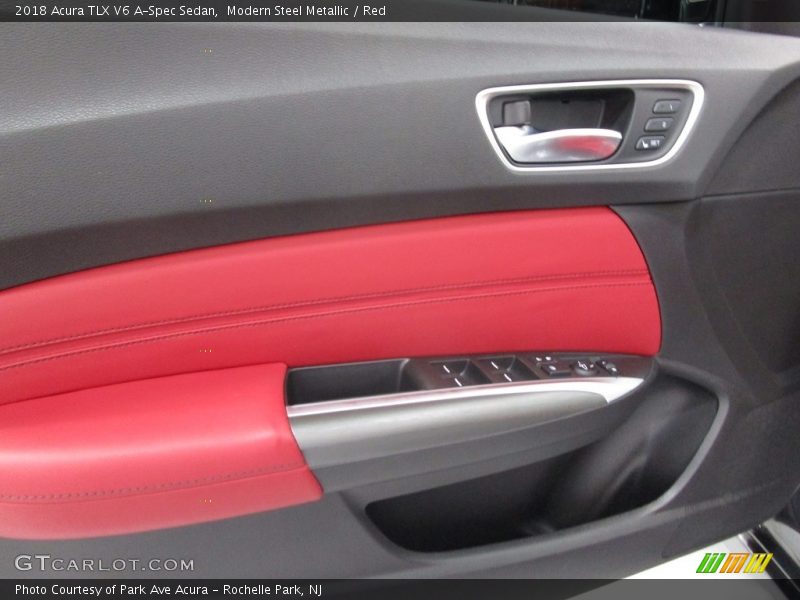 Modern Steel Metallic / Red 2018 Acura TLX V6 A-Spec Sedan
