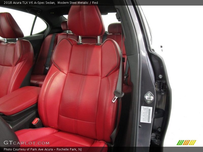 Modern Steel Metallic / Red 2018 Acura TLX V6 A-Spec Sedan