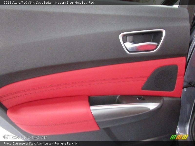 Modern Steel Metallic / Red 2018 Acura TLX V6 A-Spec Sedan