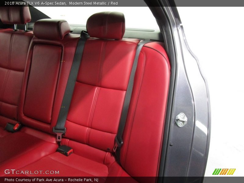 Modern Steel Metallic / Red 2018 Acura TLX V6 A-Spec Sedan