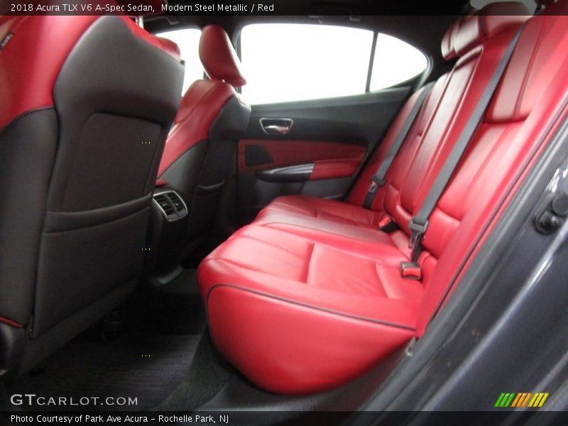Modern Steel Metallic / Red 2018 Acura TLX V6 A-Spec Sedan