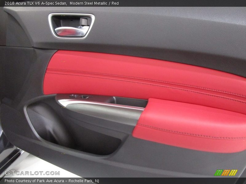 Modern Steel Metallic / Red 2018 Acura TLX V6 A-Spec Sedan