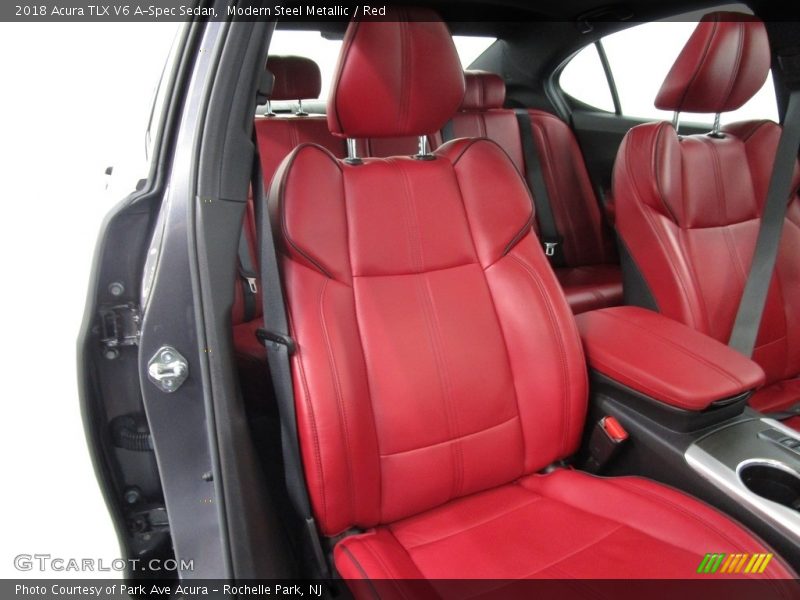 Modern Steel Metallic / Red 2018 Acura TLX V6 A-Spec Sedan