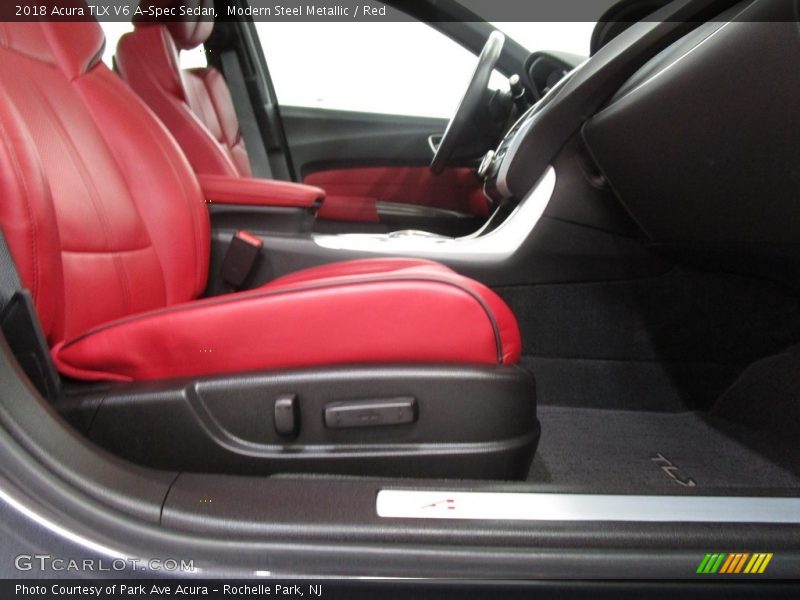 Modern Steel Metallic / Red 2018 Acura TLX V6 A-Spec Sedan