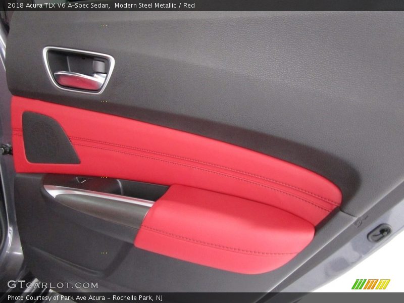Modern Steel Metallic / Red 2018 Acura TLX V6 A-Spec Sedan